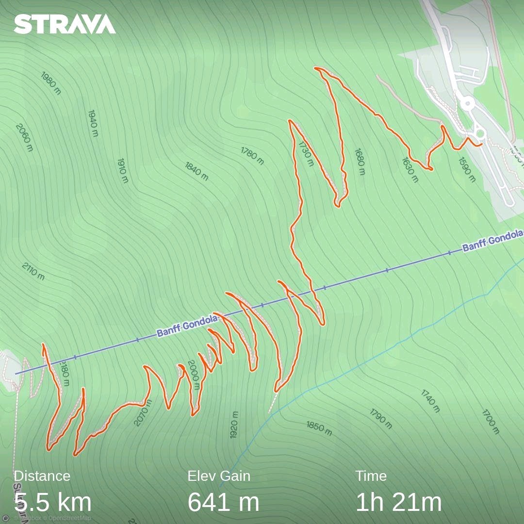 Strava Sulphur Mountain