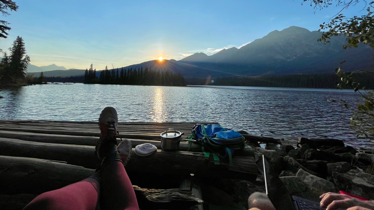 Borrel bij Pyramid Lake