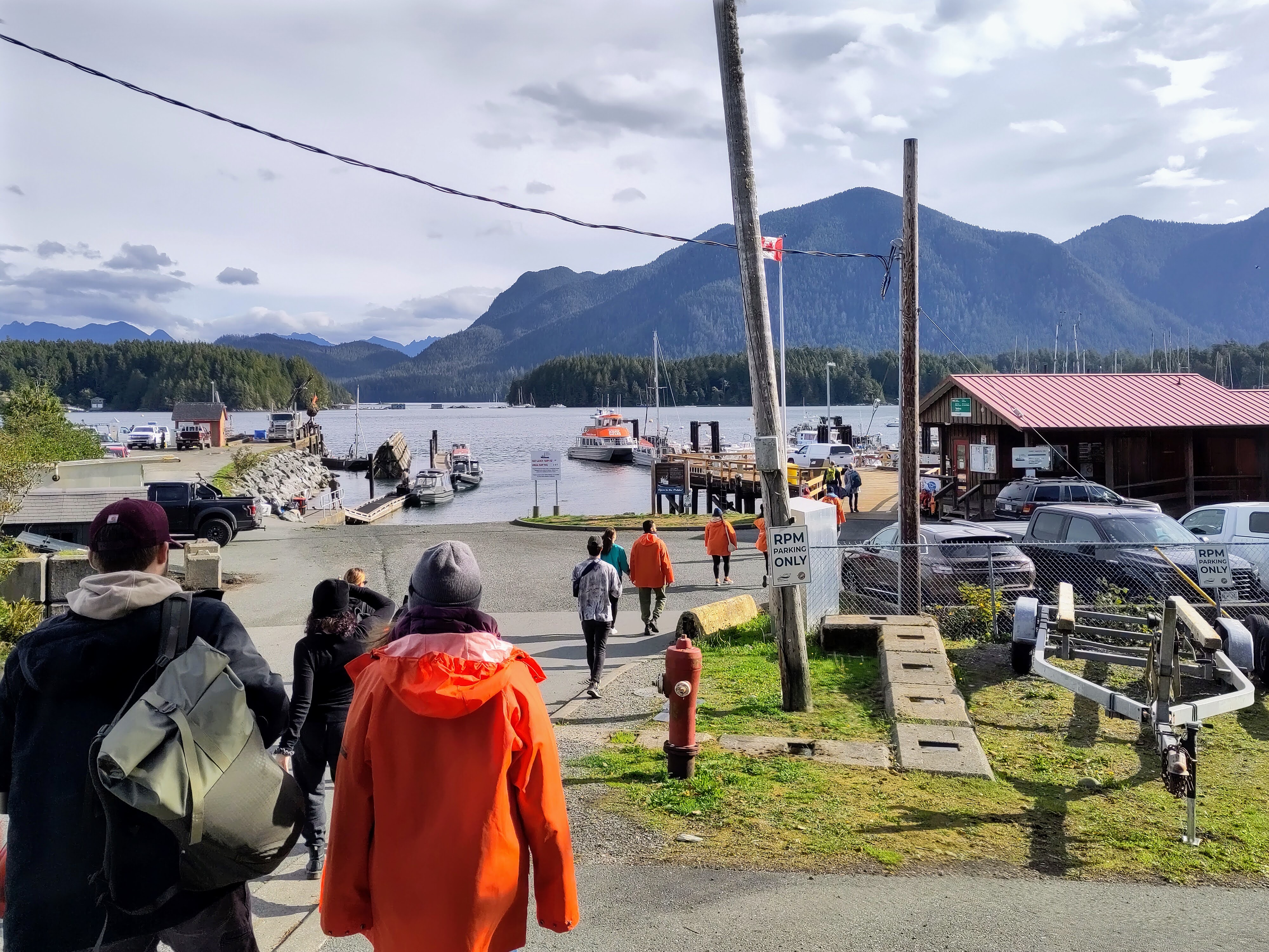 op weg naar de haven