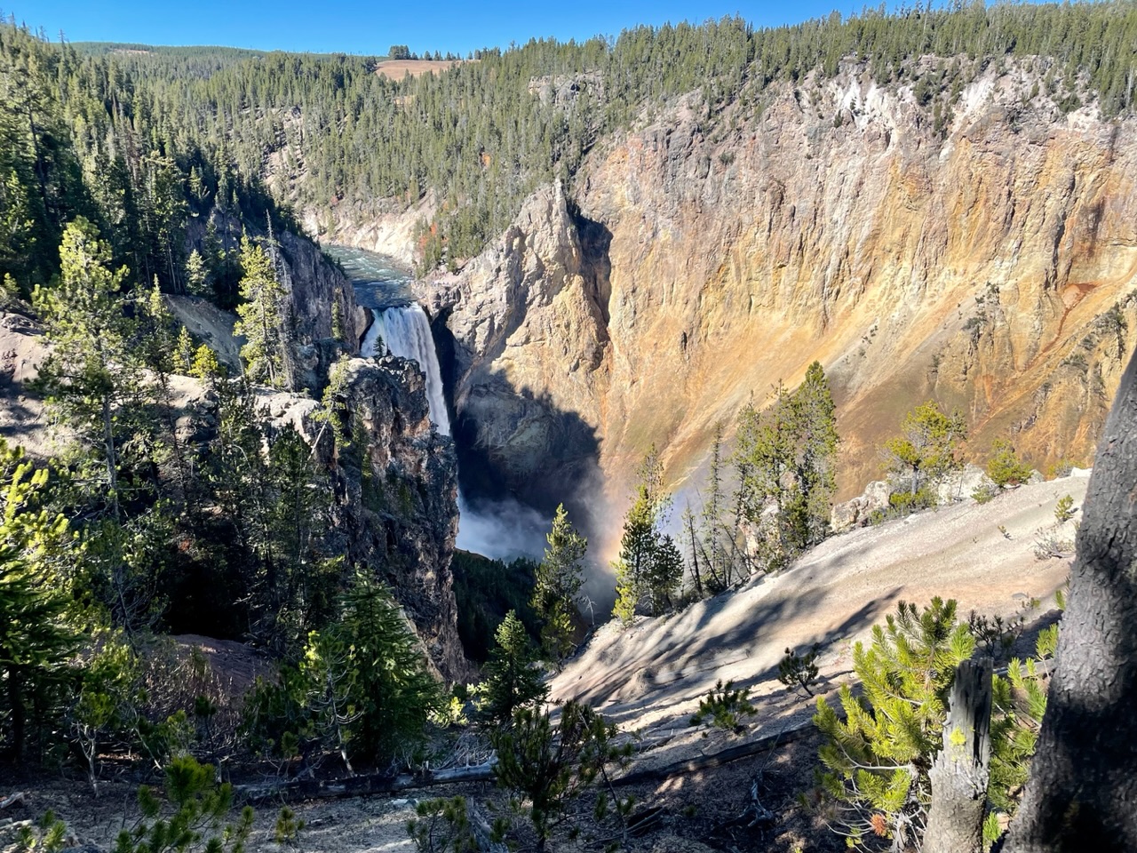 Yellowstone Canyon Lower Falls regenboog
