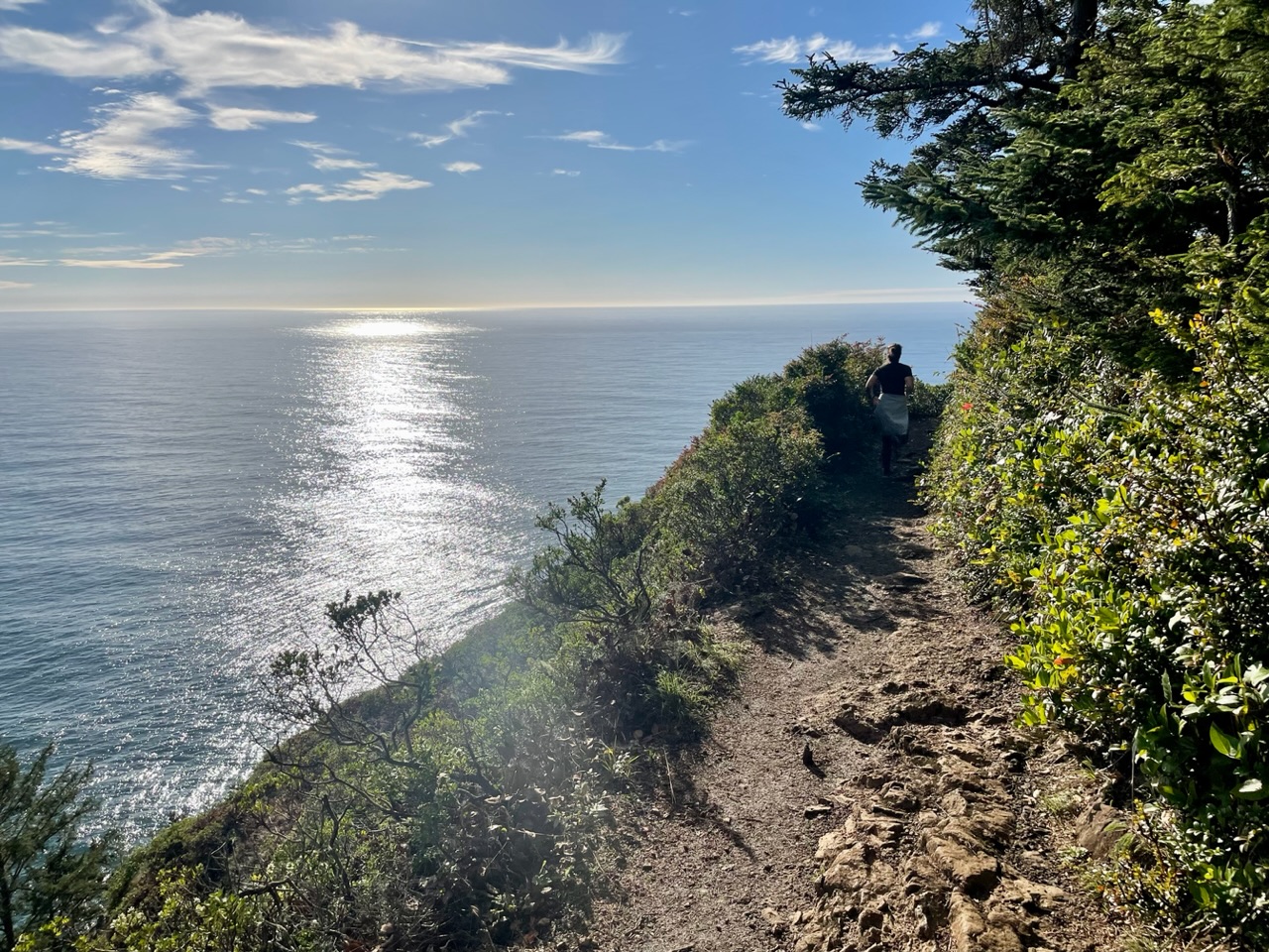 ies rent langs de afgrond