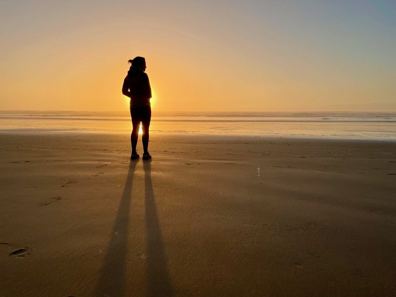 Ies voor de ondergaande zon