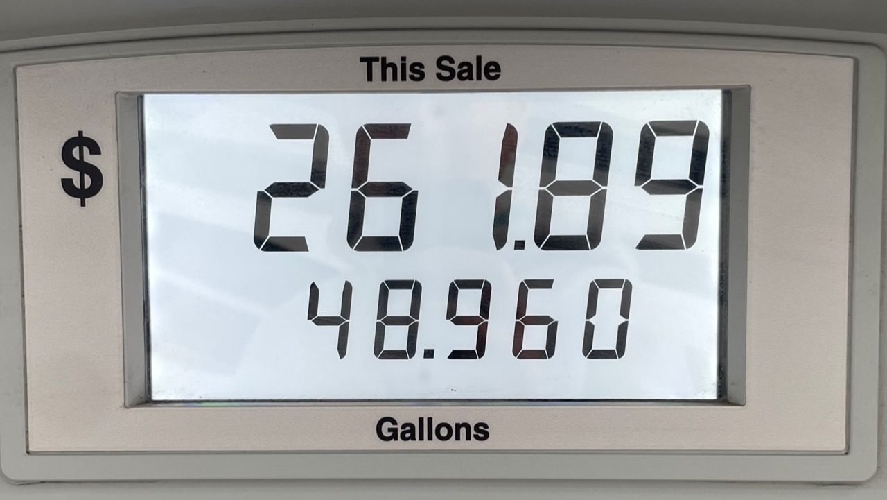 getankt onderweg naar Yosemite