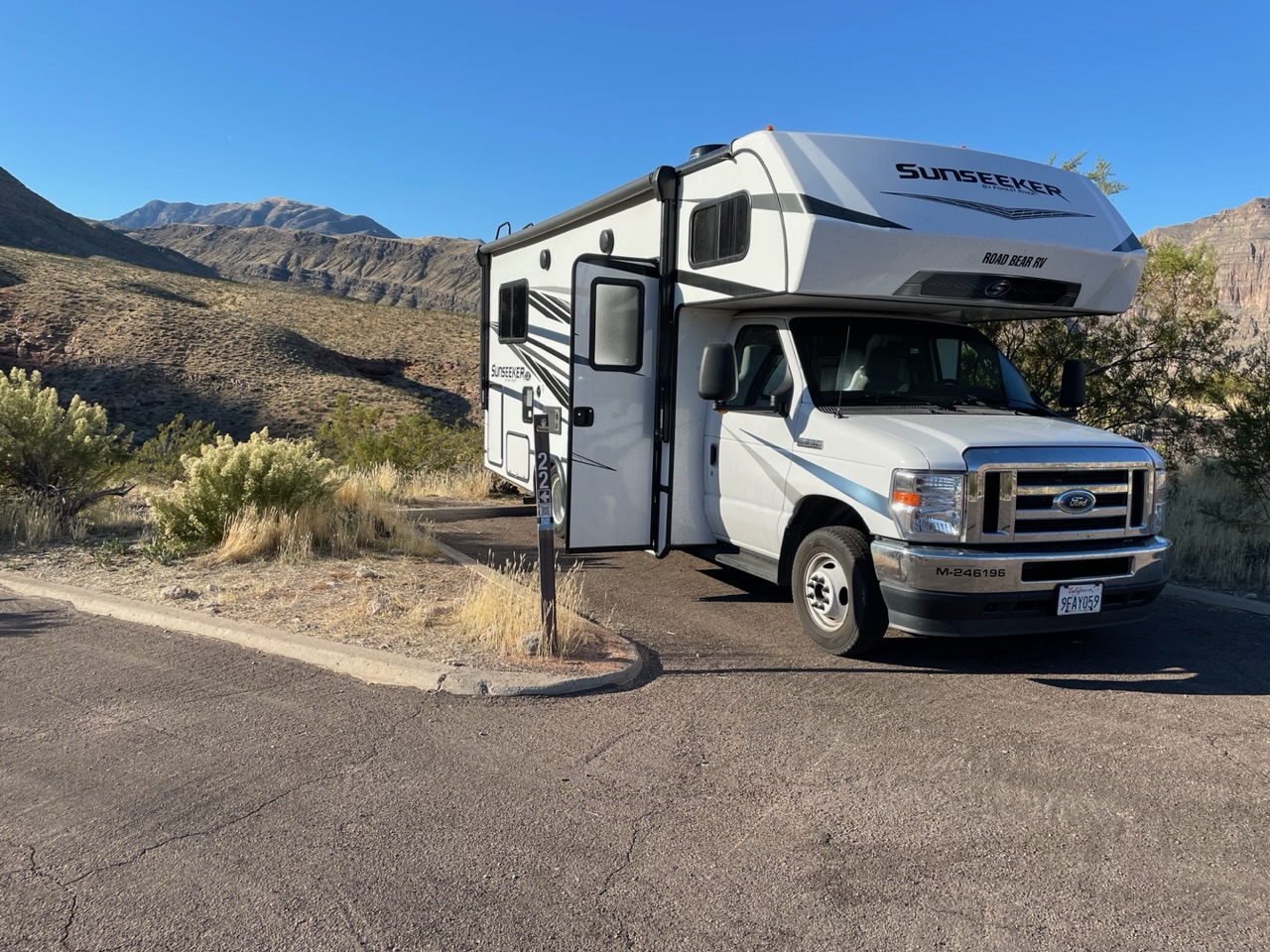 Camper op camping na Las Vegas