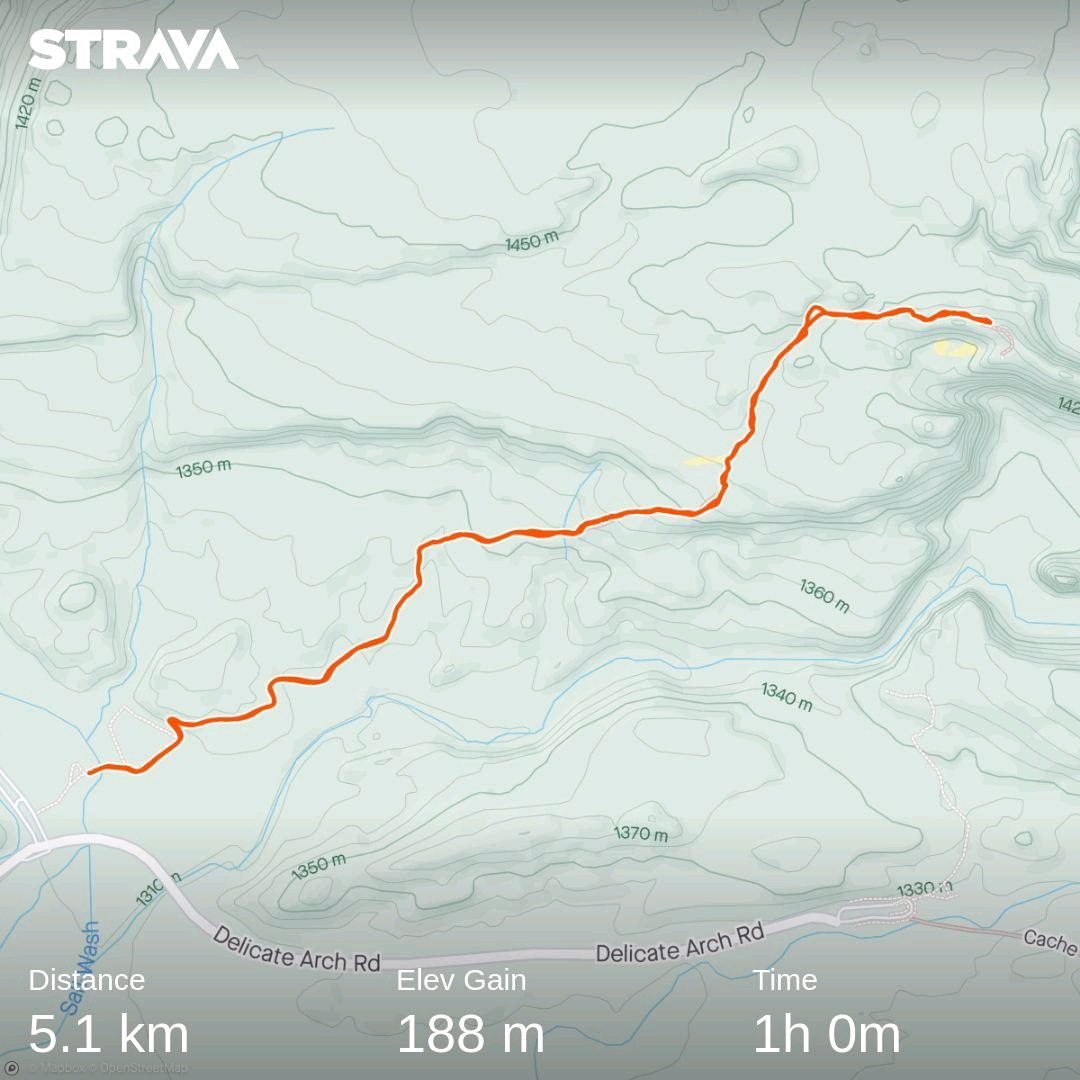 strava delicate arch