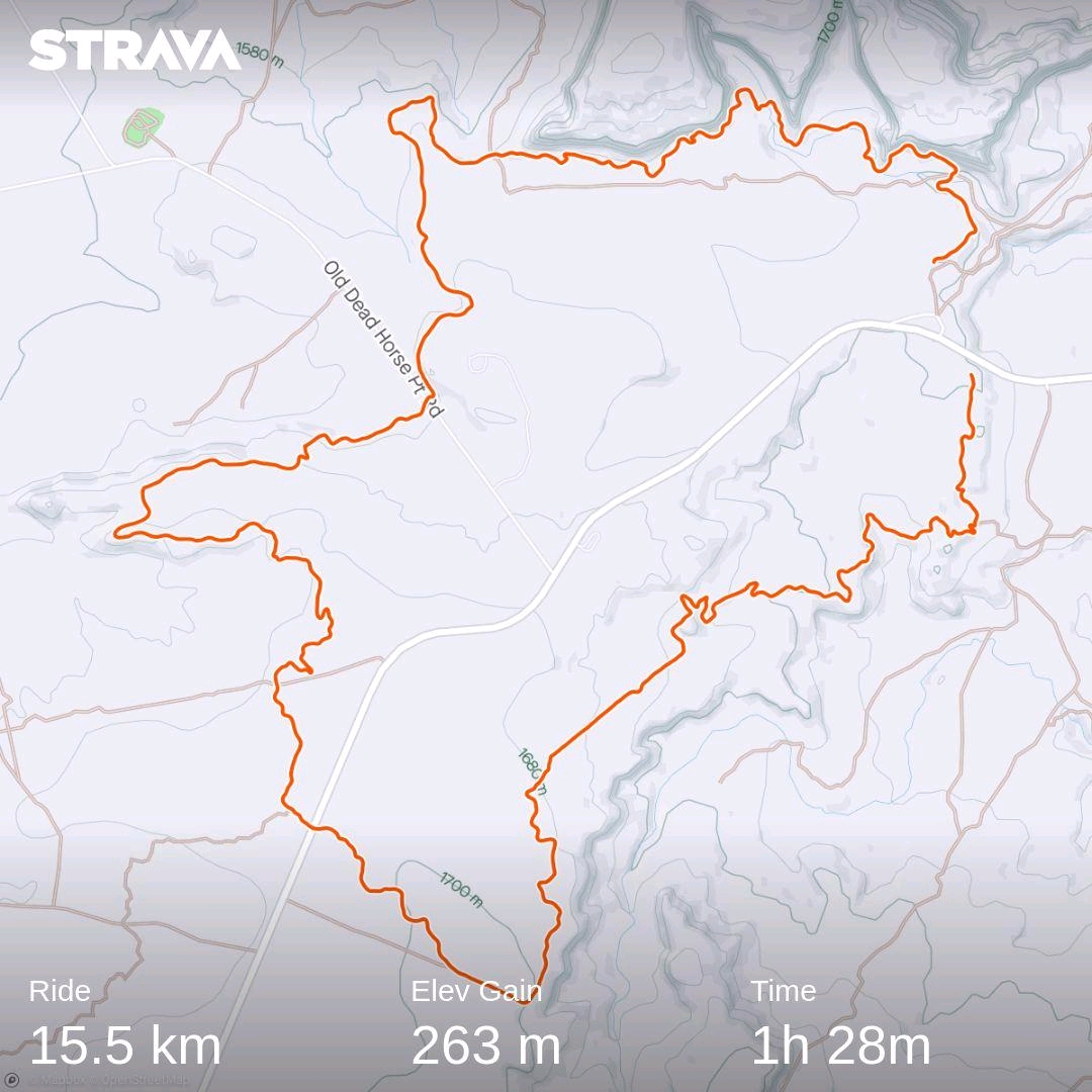 Strava kaartje Navajo rocks
