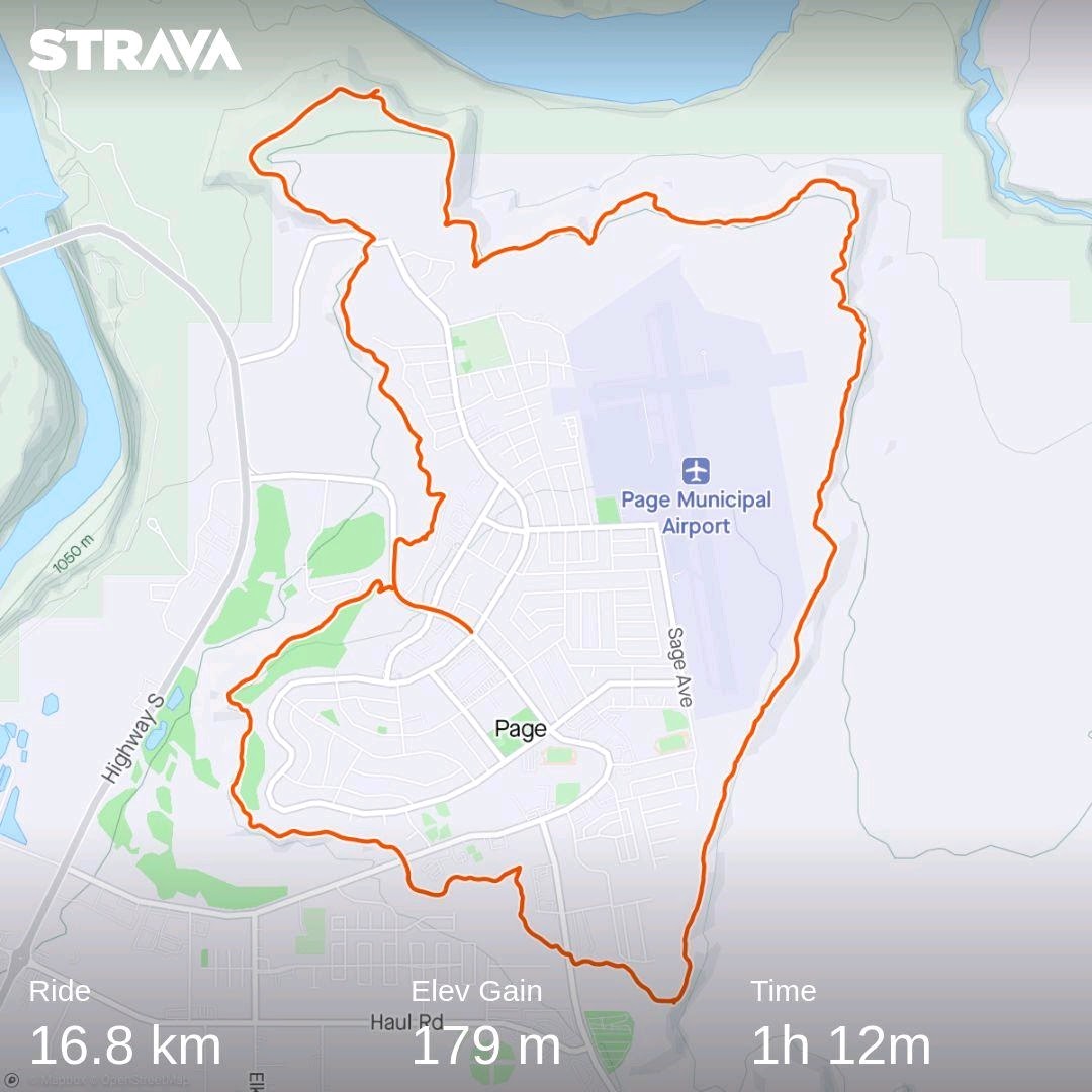 Strava rim trail page