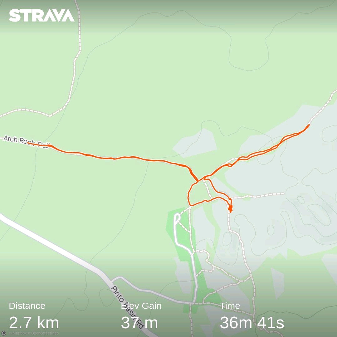 Strava kaartje arch rock