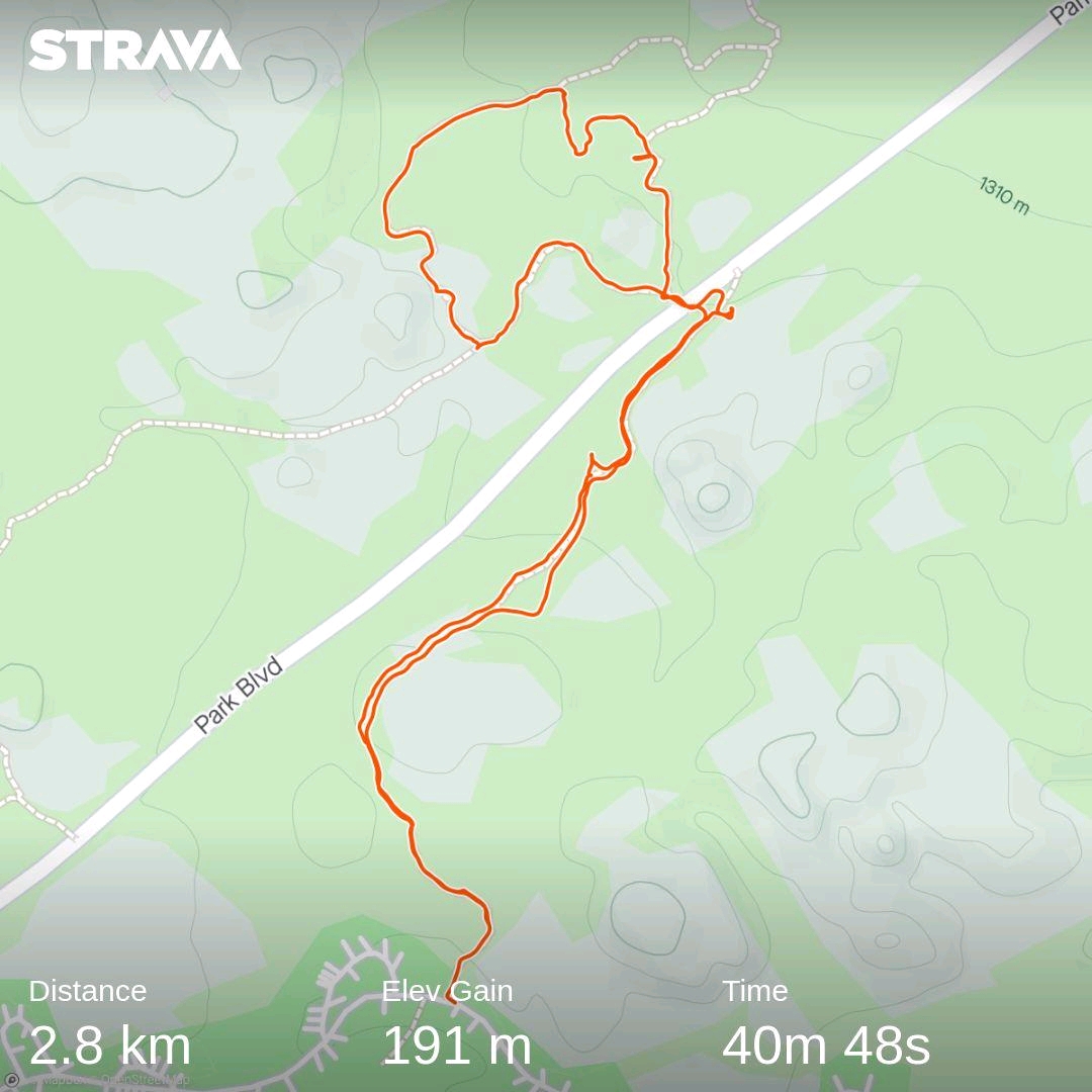 Strava kaartje skull rock