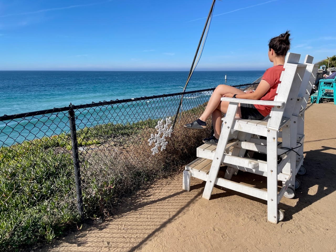 Ies op badmeesterstoel